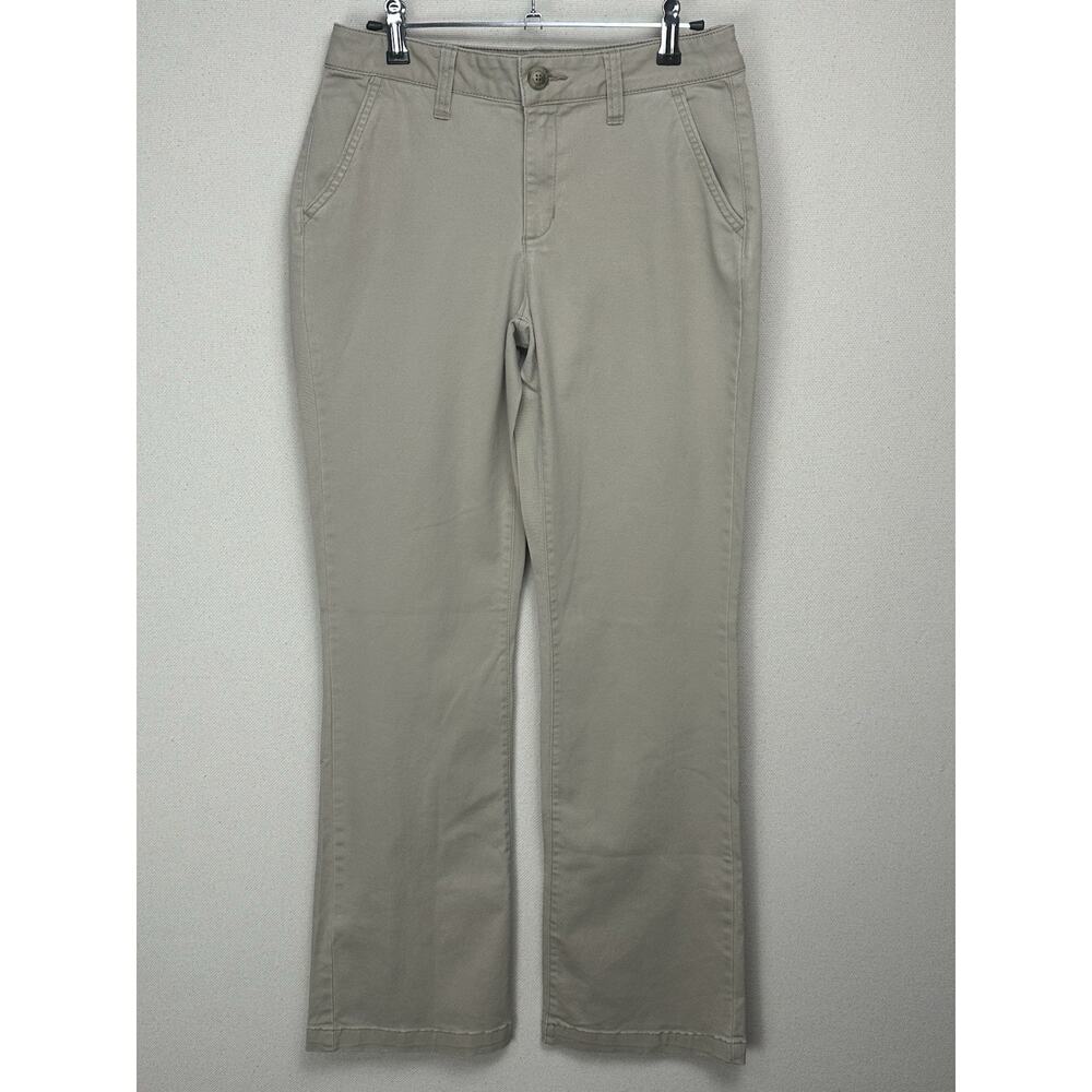 Aeropostale Women's Pants Khaki Size 4R Chino Mid Rise Cotton/Spandex Uniform